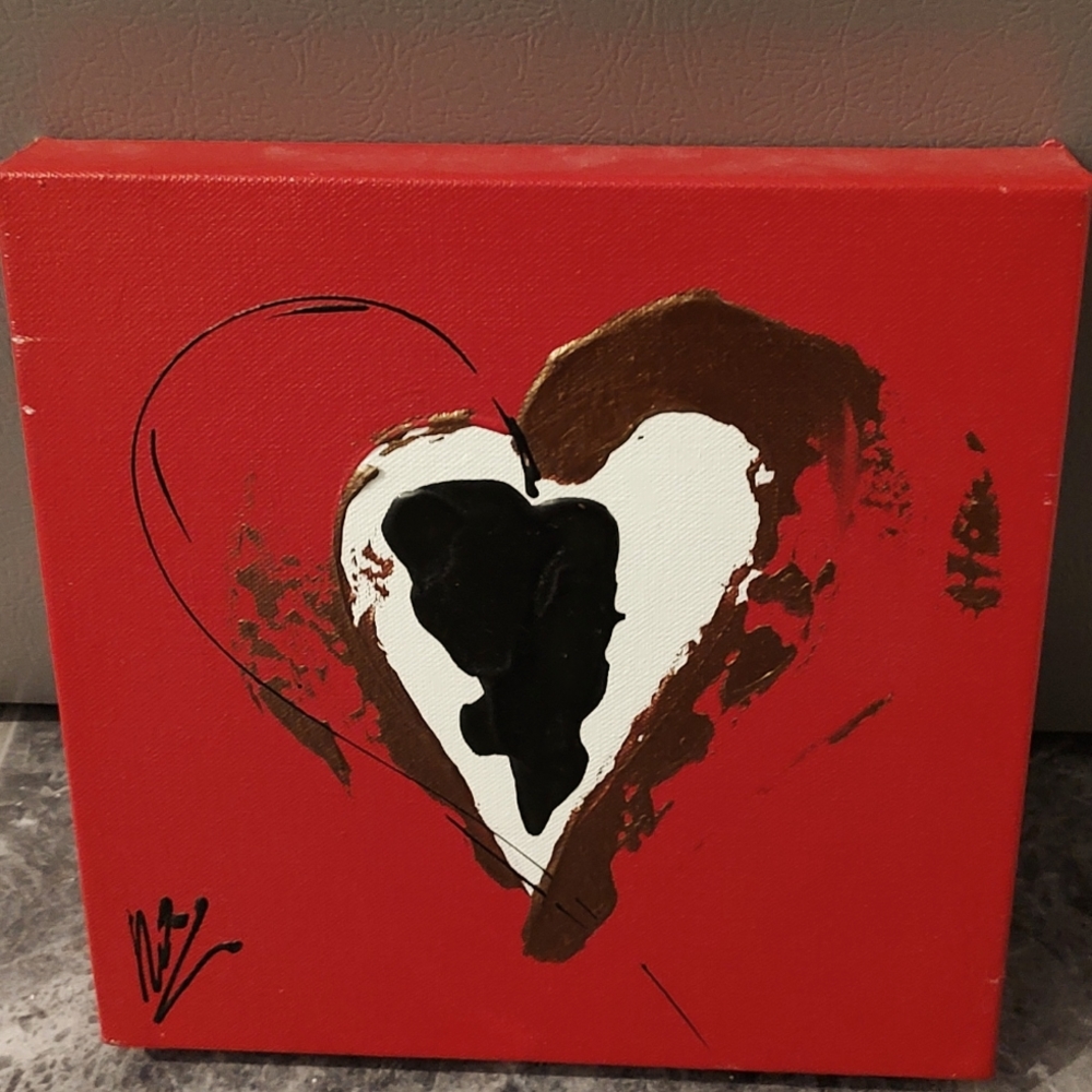 Abstract Heart Painting